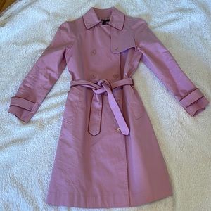 Marc Jacobs EUC Pink with Burgundy Trim Trench Coat